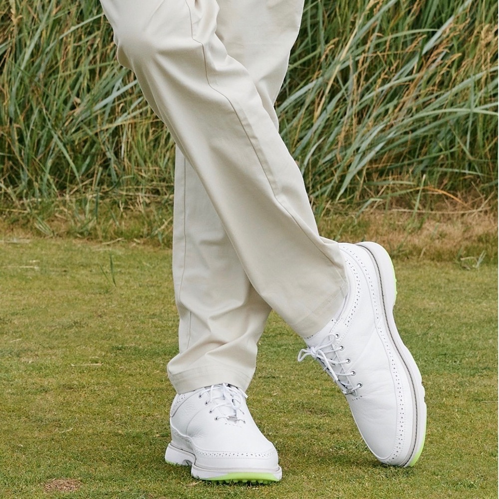 Adidas White MC80 Spikeless Golf Shoes Wingtip Leather Men's Size 7